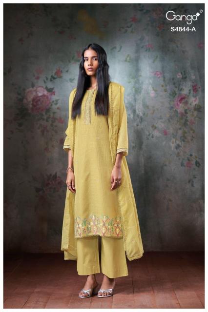 Ganga caaska 4844 gujrat dress material wholesale